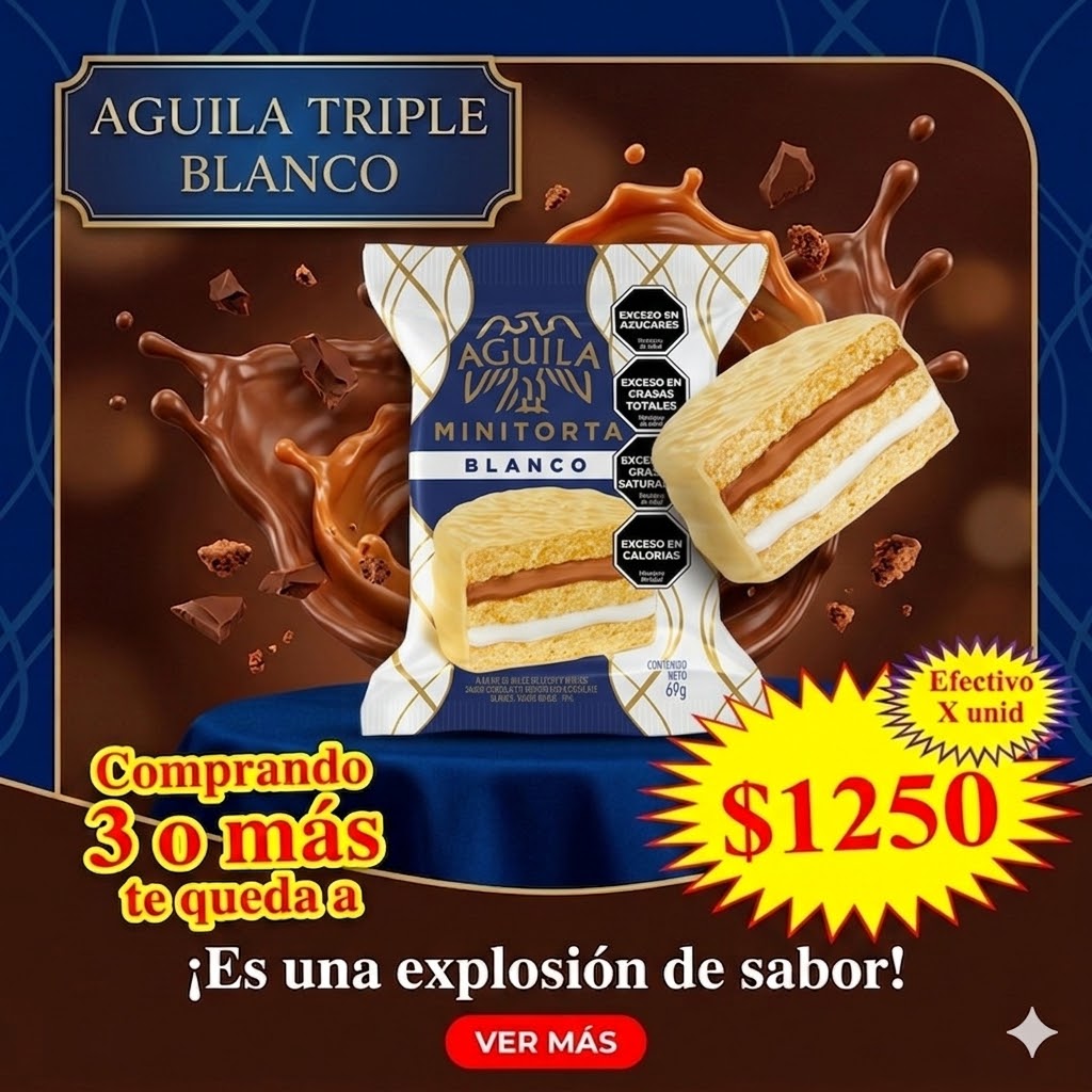 ALFAJOR AGUILA MINITORTA BLANCO